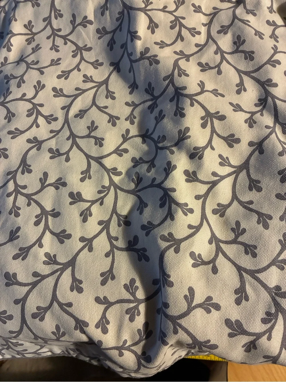 IKEA LUNGÖRT Pillowcase Set 20x20 in Gray and Cream Stripes / Floral Vines new